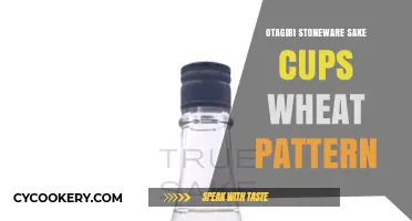 Elegant Otagiri Stoneware Sake Cups with Wheat Pattern Design