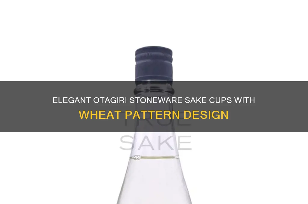 otagiri stoneware sake cups wheat pattern