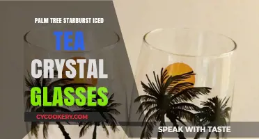 Tropical Vibes: Palm Tree Starburst Iced Tea Crystal Glasses