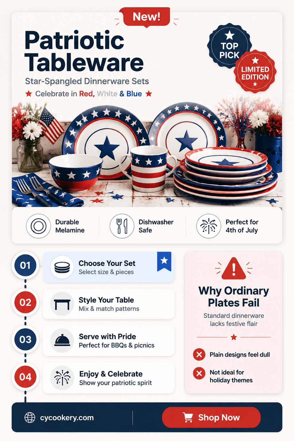 american flag dinnerware sets