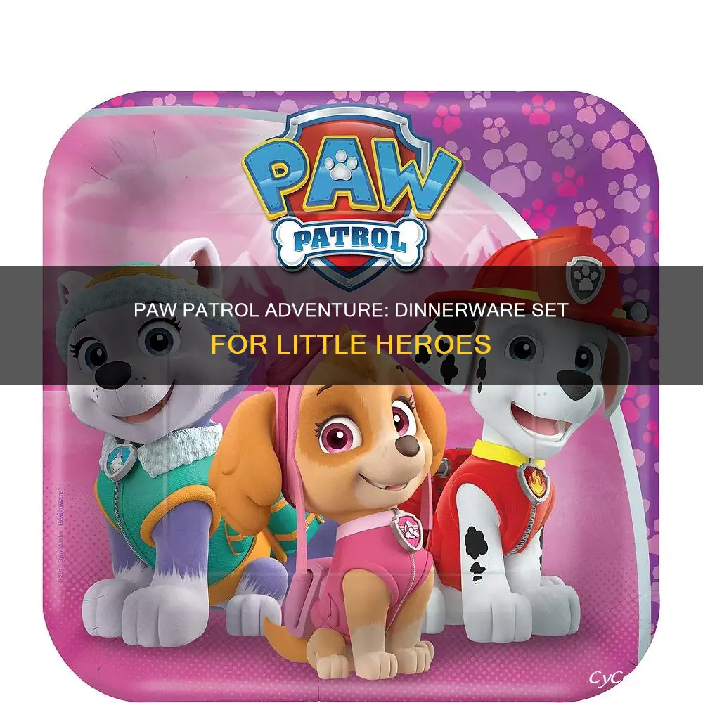 paw patrol dinnerware set