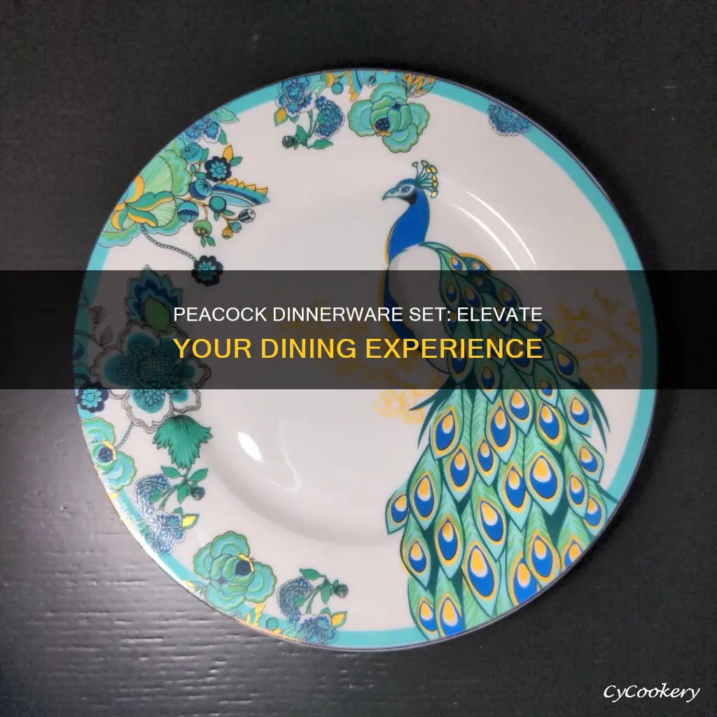 peacock dinnerware set