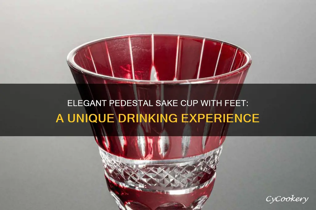 pedestal sake cup with feet