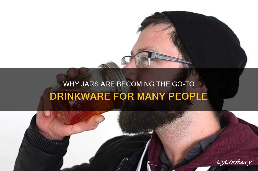 people drink out of jars
