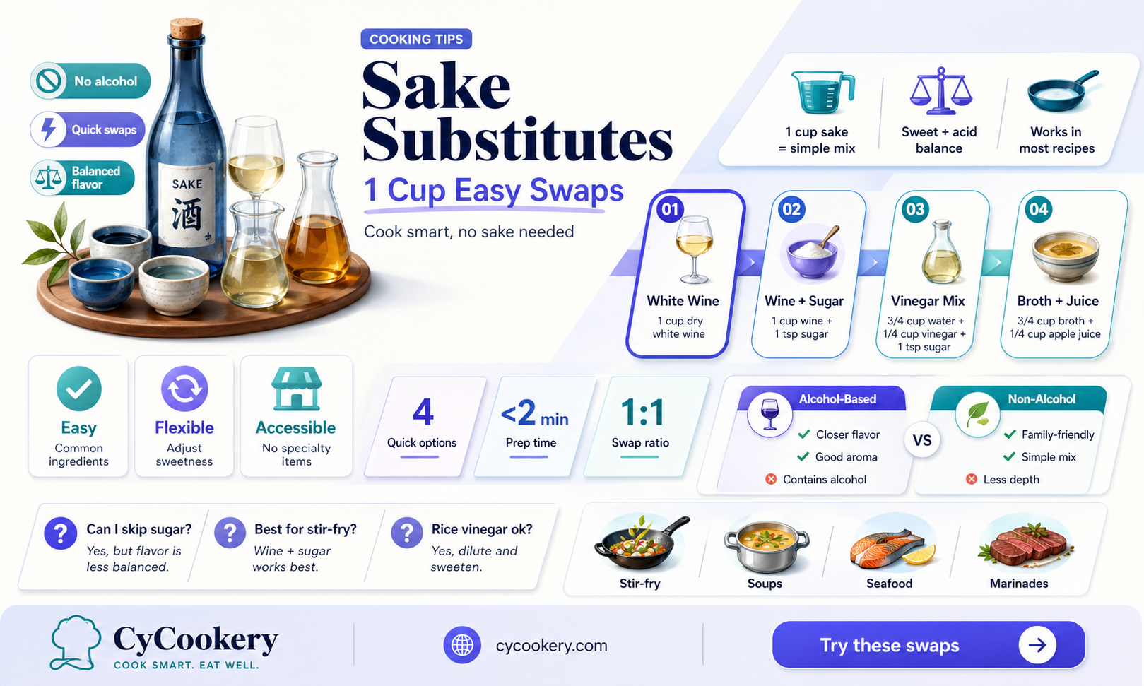1 cup sake substitute
