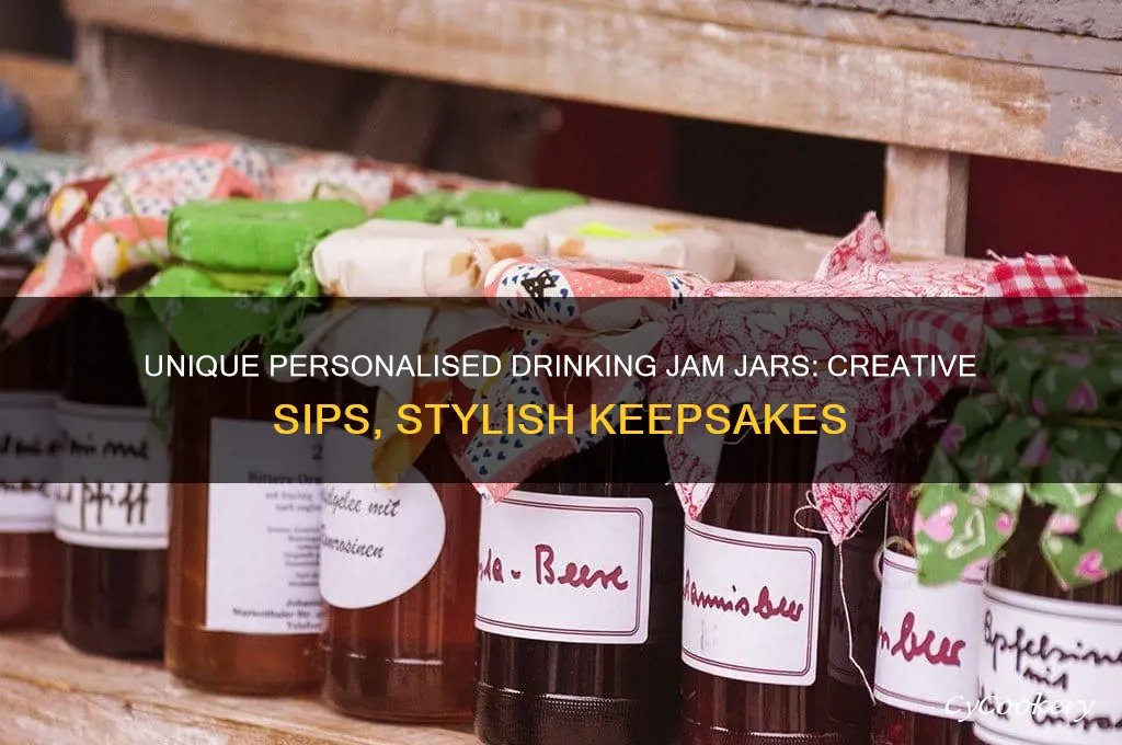 personalised drinking jam jars