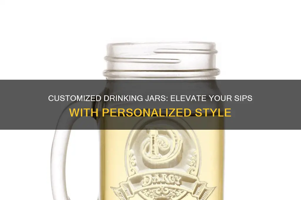 personalised drinking jar