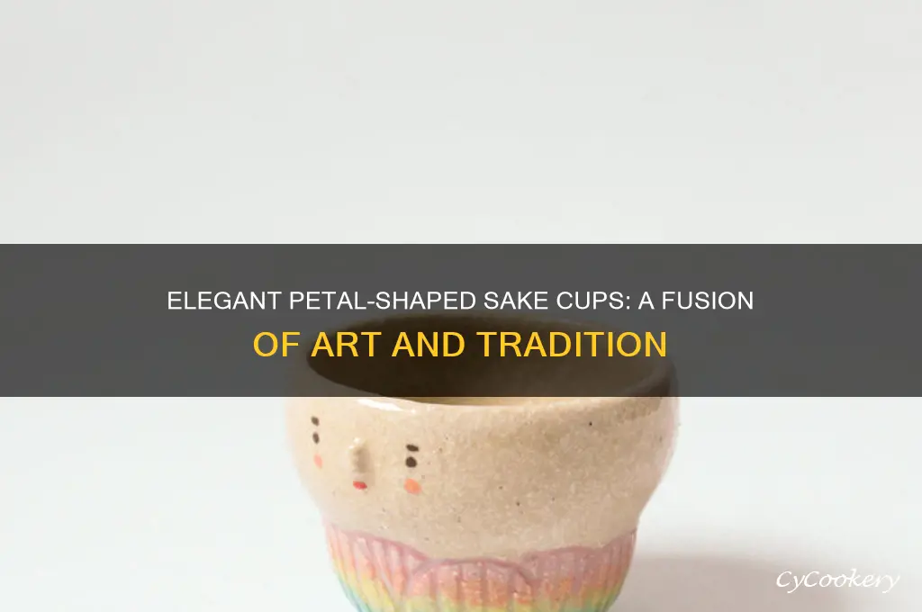 petal shape sake cup