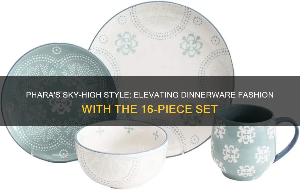 phara sky dinnerware 16 piece set