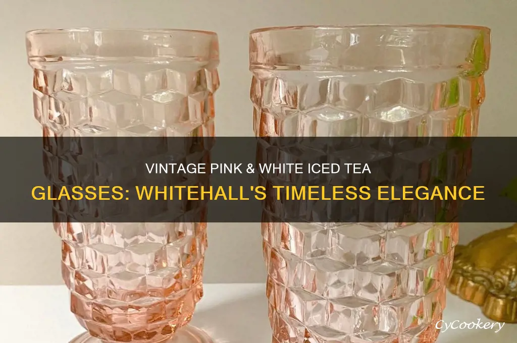pink whitehall iced tea glasses vintage