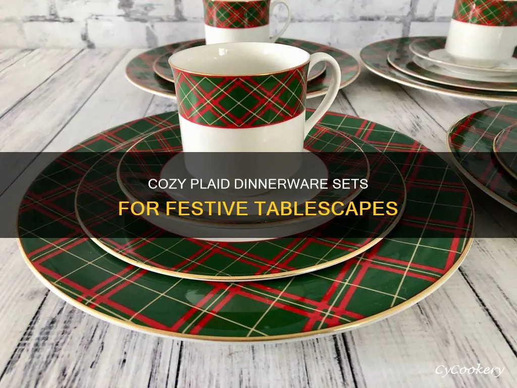 plaid dinnerware sets