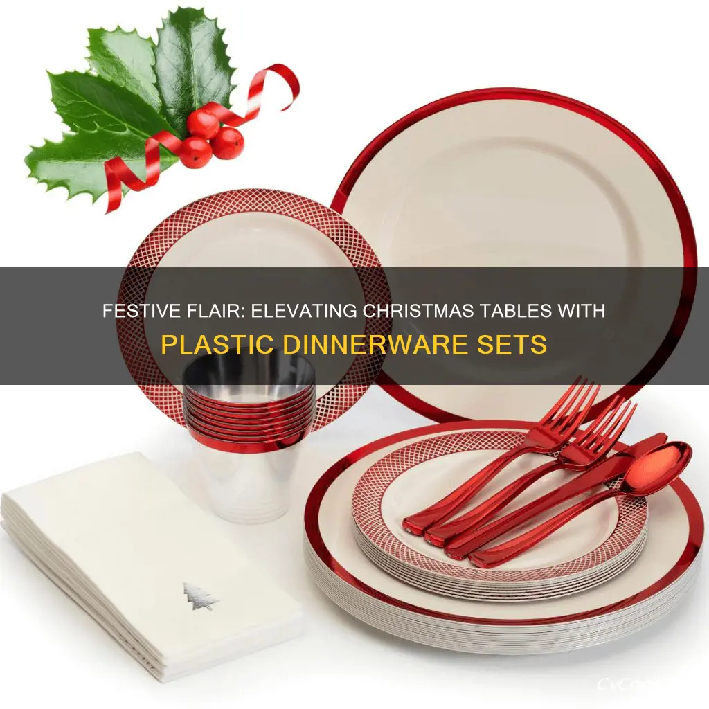 plastic christmas dinnerware sets