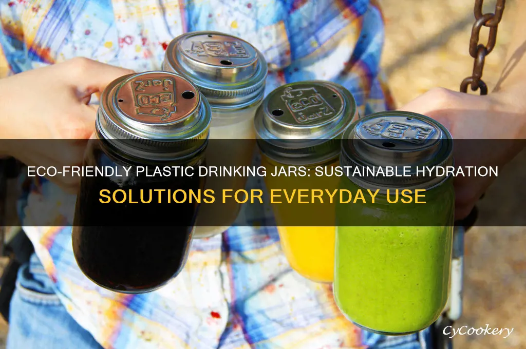 plastic drinking jar