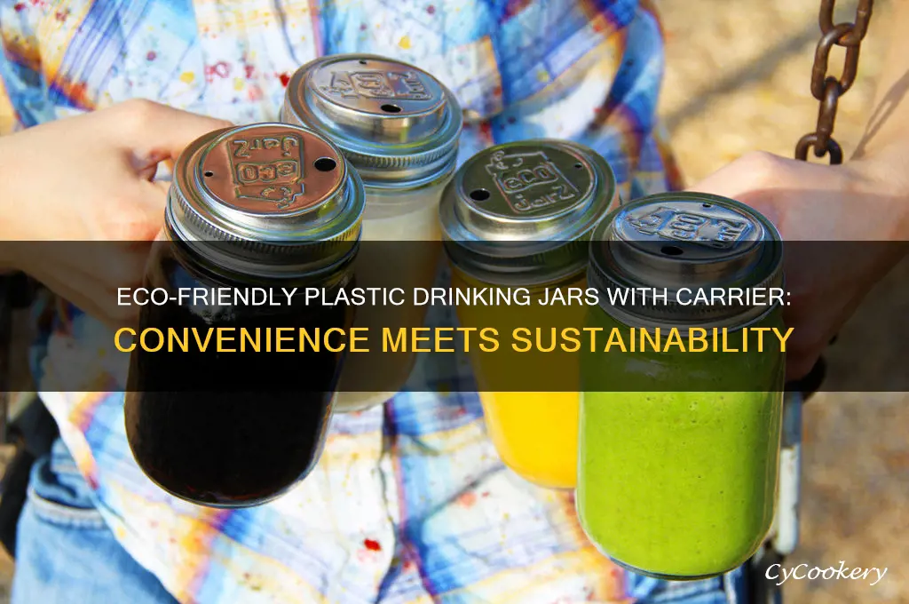 plastic drinking jars with carrier