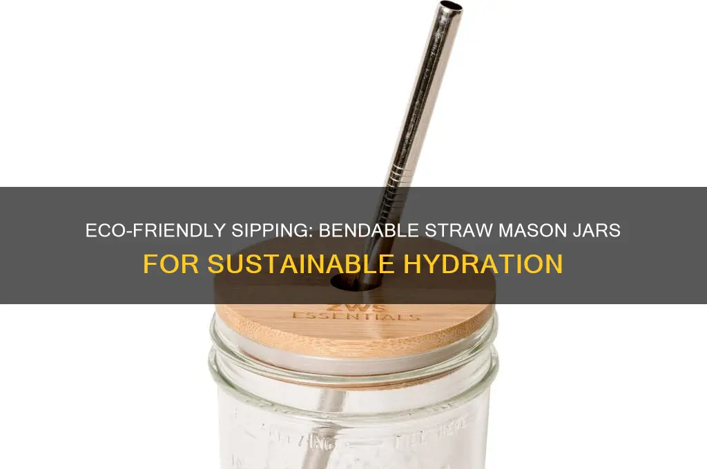 plastic drinking mason jars with bendable straw