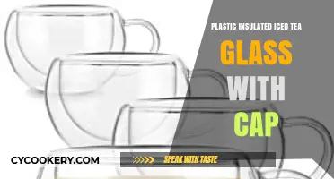 Eco-Friendly Plastic Insulated Iced Tea Glass with Leakproof Cap