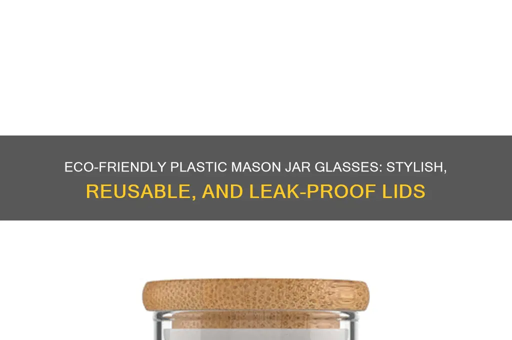 plastic mason jar drinking glasses with lids