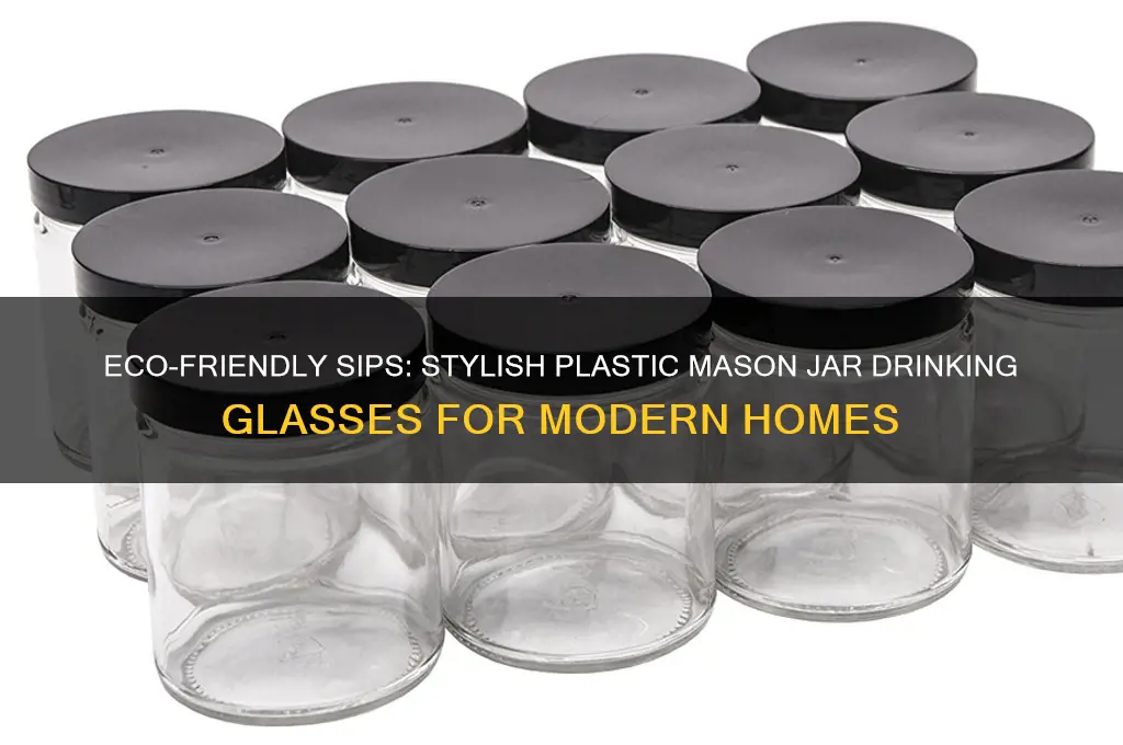 plastic mason jar drinking glasses