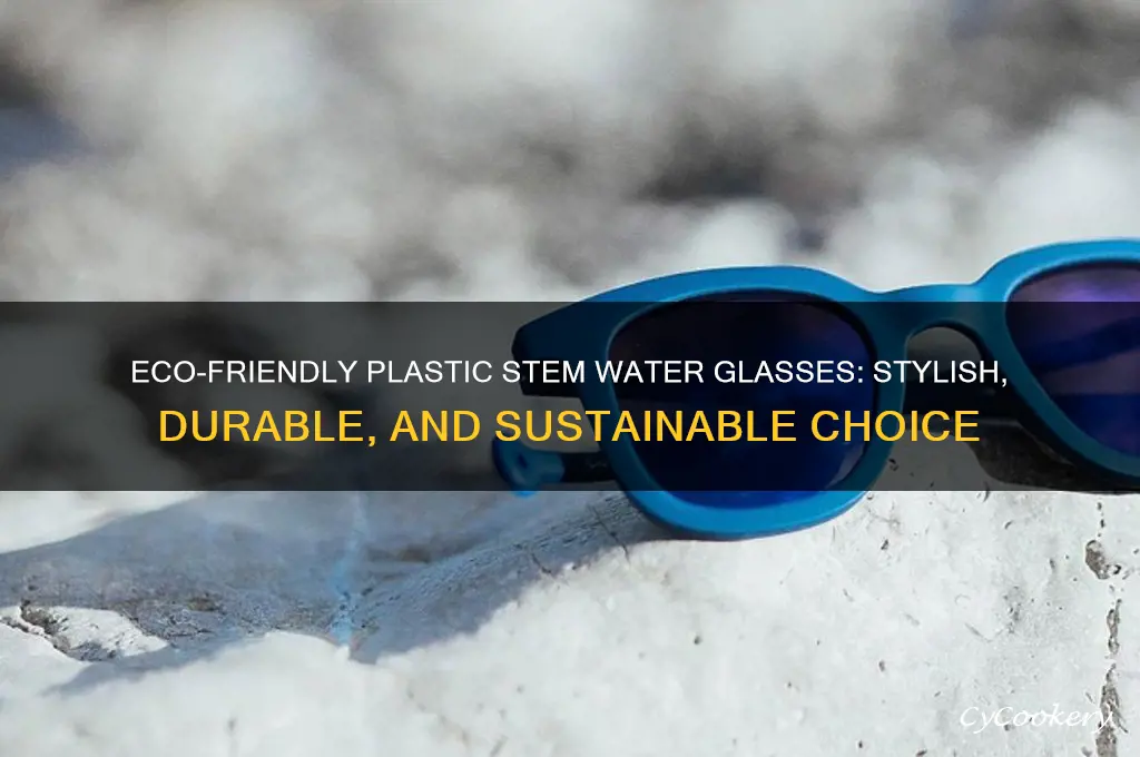 plastic stem water glasses