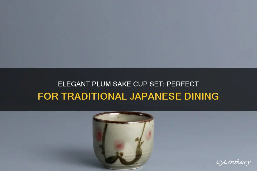 plum sake cup set