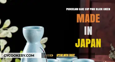 Elegant Pink, Black, Green Porcelain Sake Cups: Authentic Japanese Craftsmanship