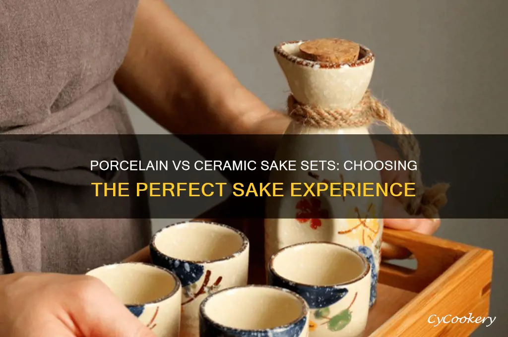 porcelain vs ceramic sake set