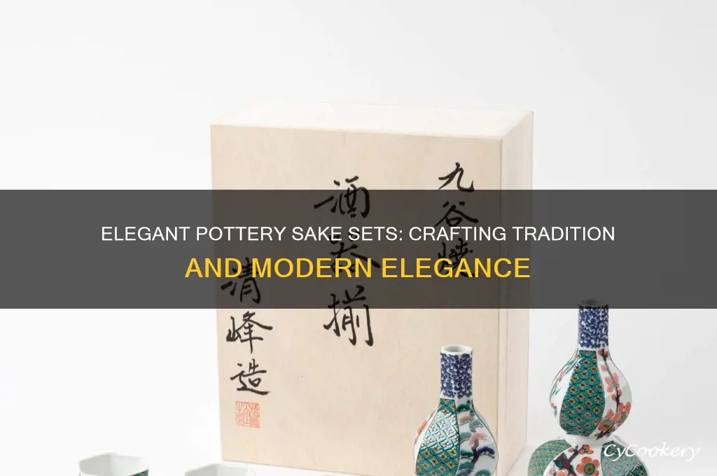 pottery sake set