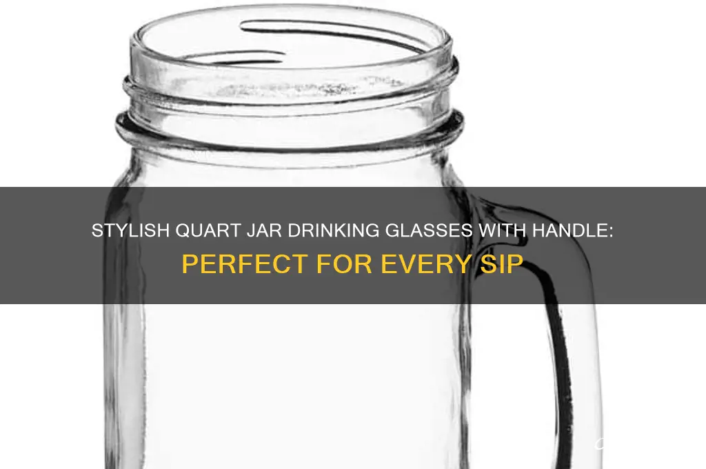 quart jar drinking glasses with handle