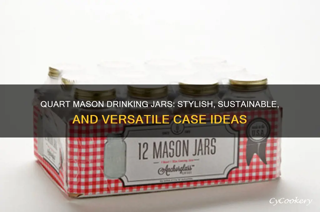 quart mason drinking jars case