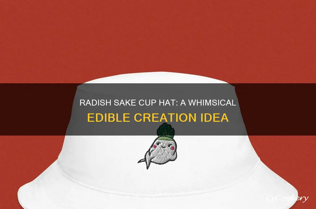 radish with sake cup for a hat