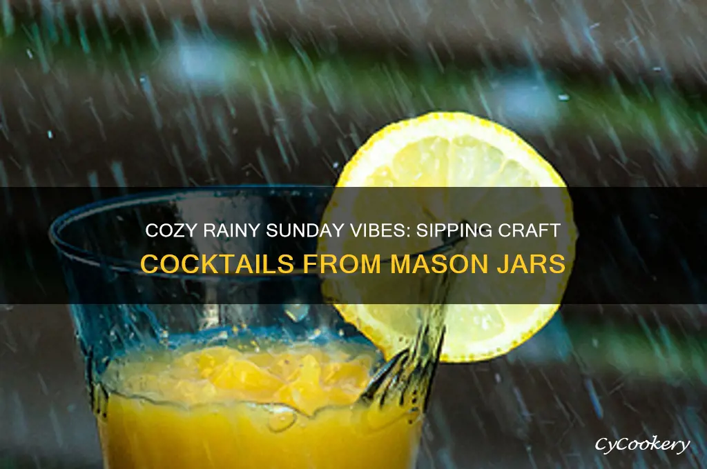 rainy sunday drinking jars