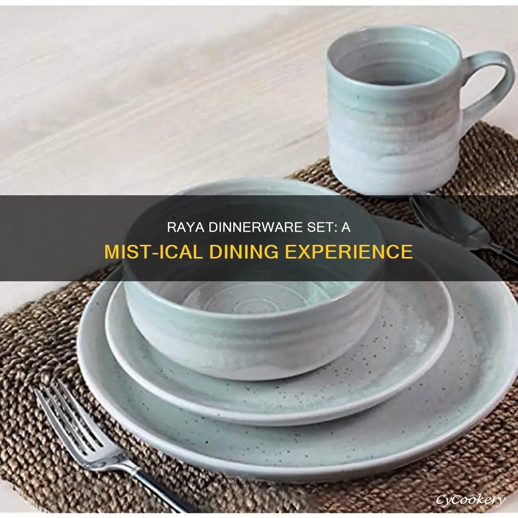 raya 16 piece stoneware dinnerware set mist color