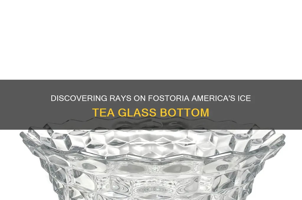 rays on the bottom of fostoria america ice tea glass