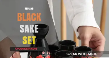 Elegant Red and Black Sake Set: Perfect for Modern Japanese Dining