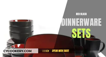 Elegant Red and Black Dinnerware Sets for a Stylish Table Setting