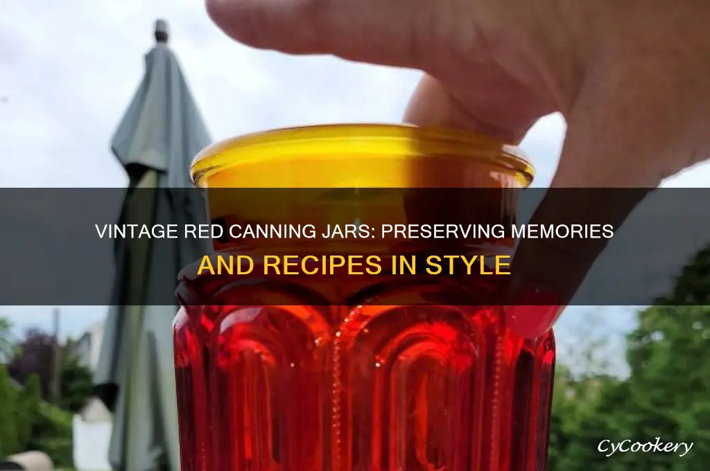 red canning jars