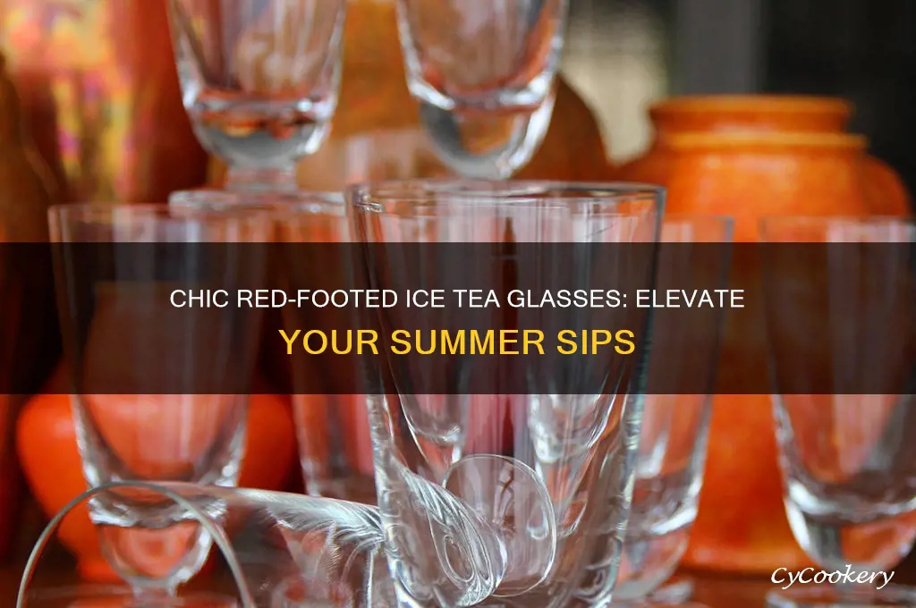 red footed ice tea glasses