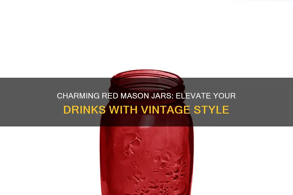 red mason drinking jars