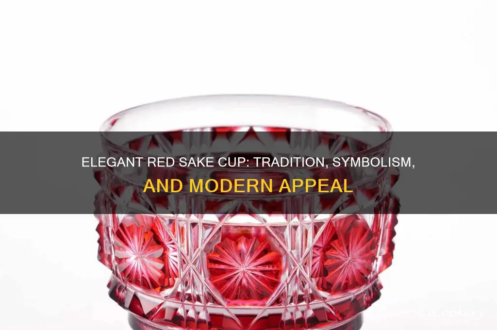red sake cup