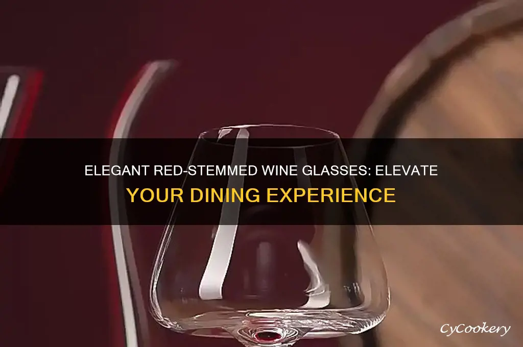 red stemmed wine glasses
