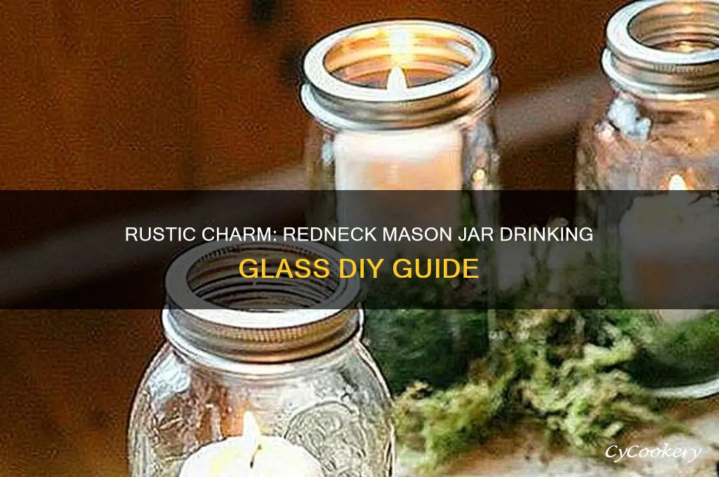 redneck mason jar drinking glass