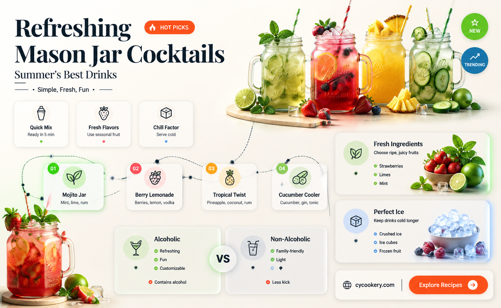 alcoholic summer drinks in mason jars