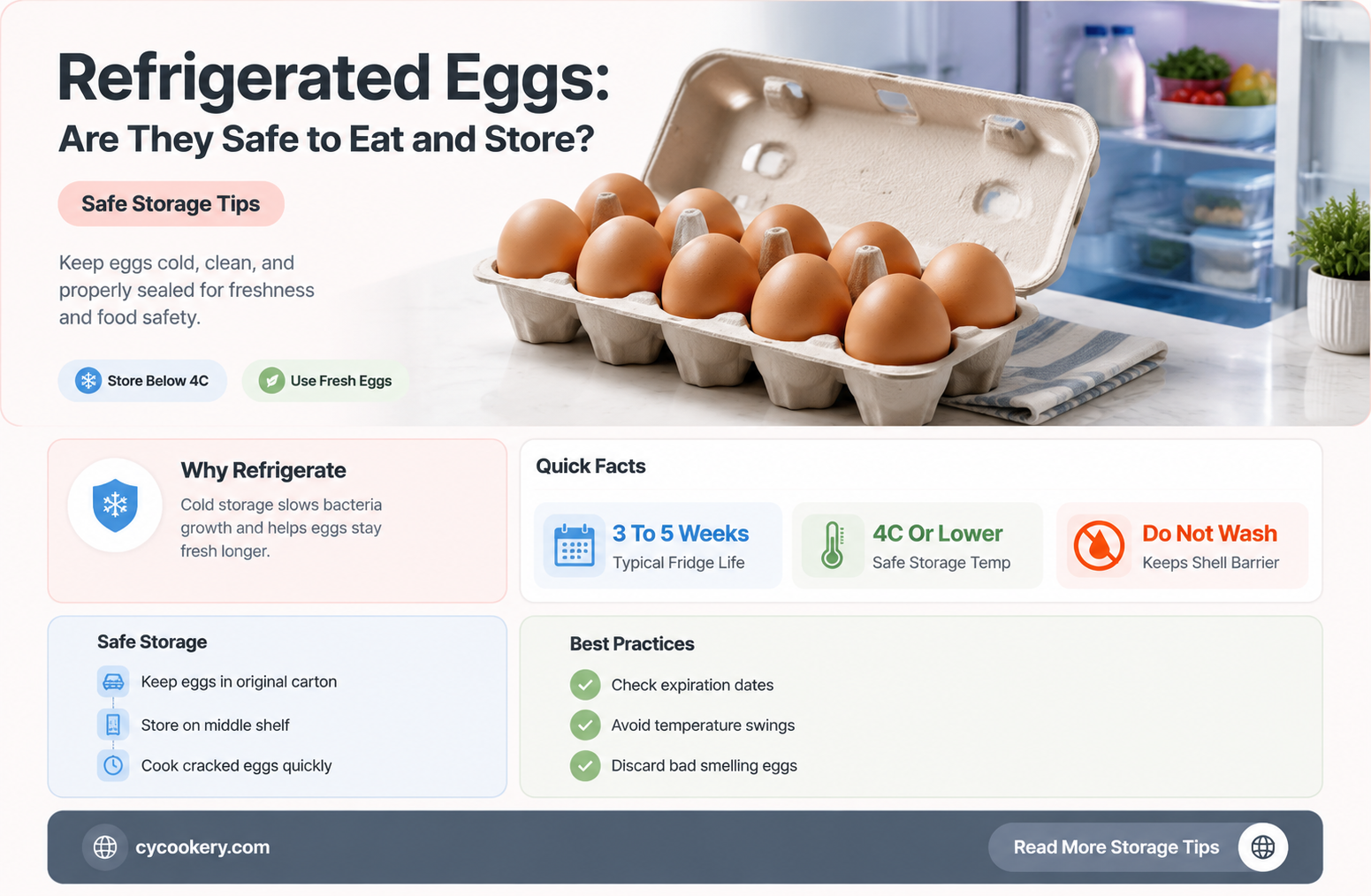 are eggs safe if the are refrigerated