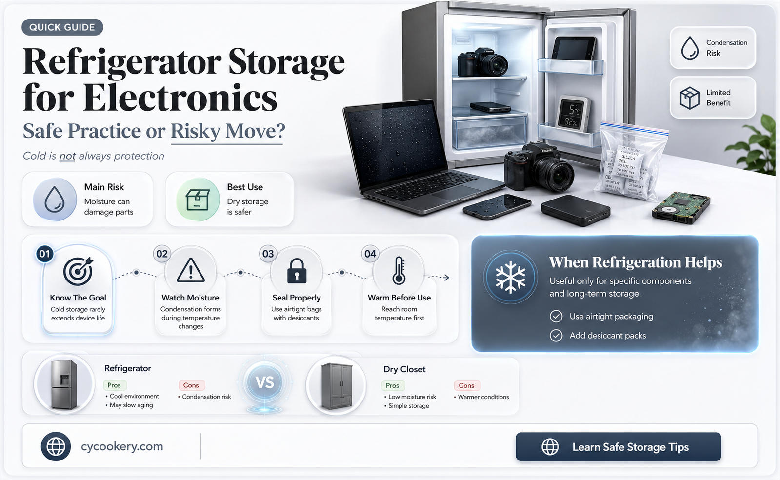 are electronics safe to store in a refrigerator