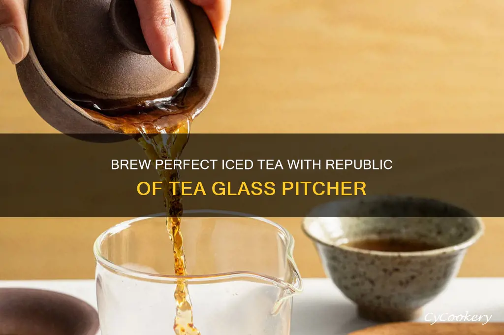 republic of tea glass iced tea pitcher