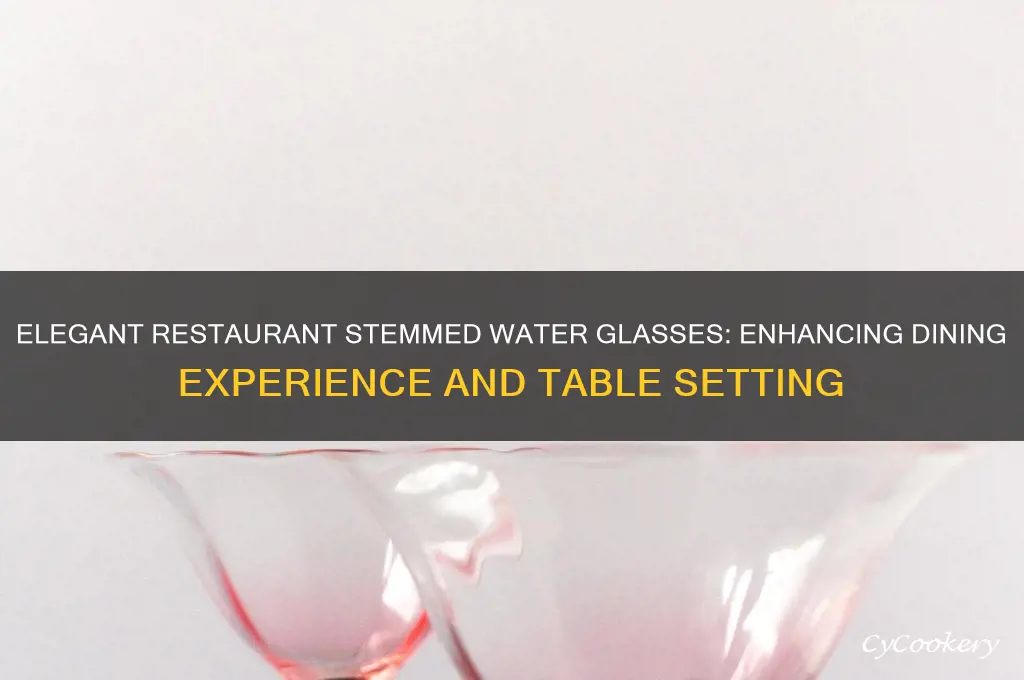restaurant stemmed water glassed