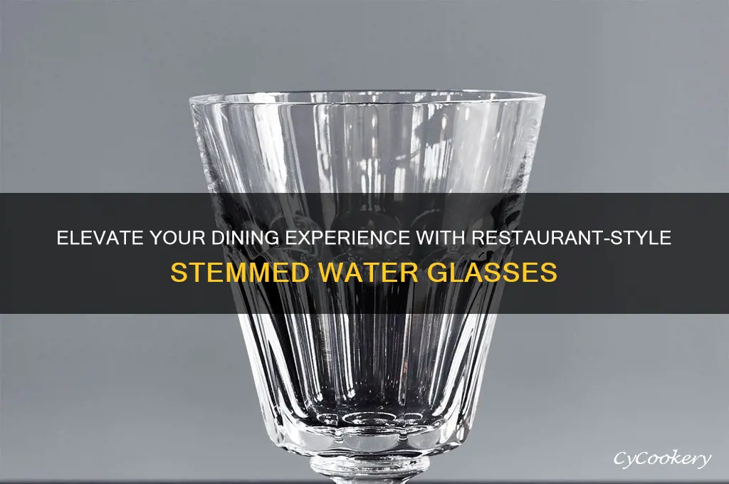 restaurant stemmed water glasses