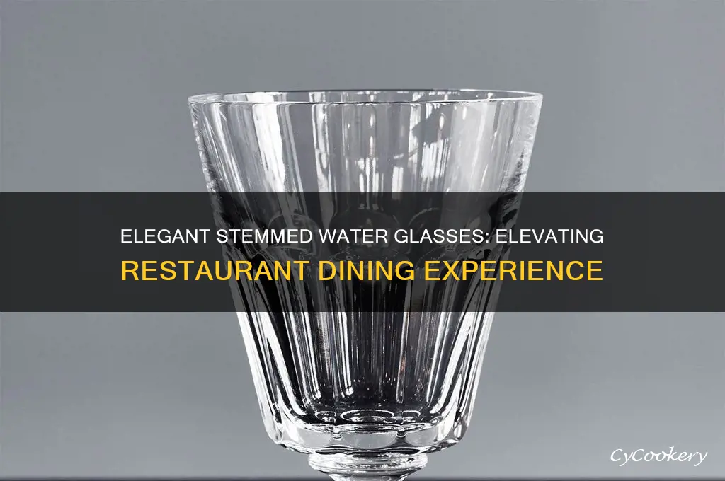 restaurant water glass with stem