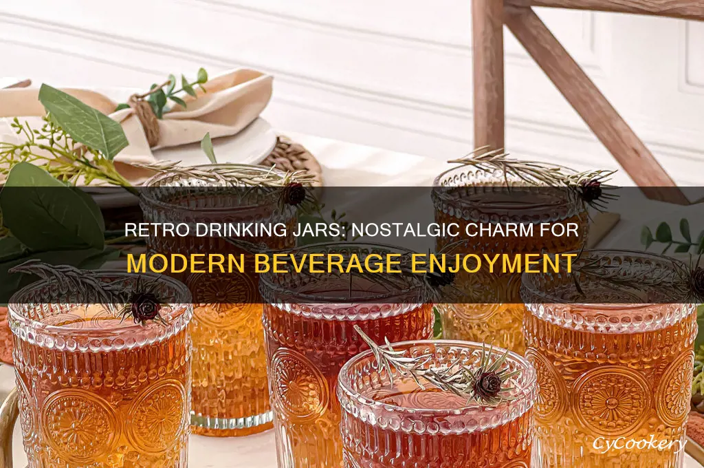 retro drinking jars