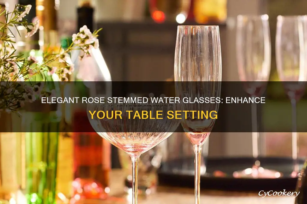 rose stemmed water glasses